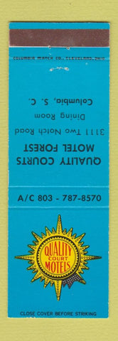 Matchbook Cover - Quality Courts Motel Forest Columbia SC