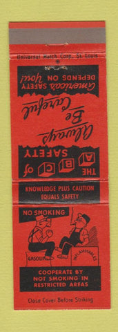 Matchbook Cover - Safety No Smoking Candlewick Yarn Dalton GA