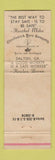 Matchbook Cover - Safety No Smoking Candlewick Yarn Dalton GA
