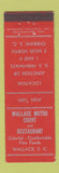 Matchbook Cover - Wallace Motor Court Wallace SC MERCHANTS