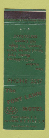 Matchbook Cover - Fort Lawn Motel Fort Lawn SC WEAR low phone #