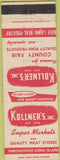 Matchbook Cover - Kollner's Super Markets Long Island LI NY