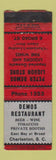 Matchbook Cover - Demos Restaurant Liquor Charleston SC WORN
