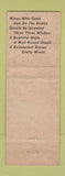 Matchbook Cover - Harold's Log House Fort Worth TX WEAR