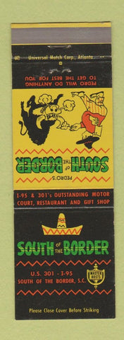 Matchbook Cover - South of the Border Dillon SC