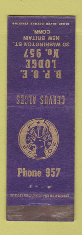 Matchbook Cover - Elks Lodge New Britain CT