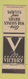 Matchbook Cover - WWII Buy War Bonds Stamps Victory Ohio Match