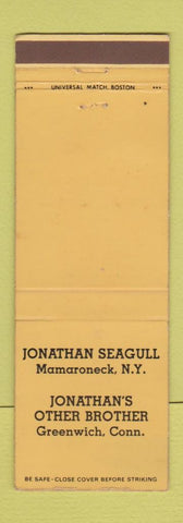 Matchbook Cover - Jonathan Seagull Mamaroneck NY Greenwich CT WEAR