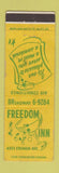 Matchbook Cover - Freedom Inn Baltimore MD WEAR