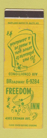 Matchbook Cover - Freedom Inn Baltimore MD WEAR
