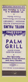Matchbook Cover - Hotel Palms Grill St George SC