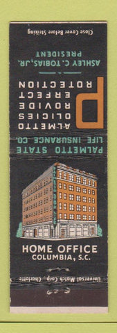 Matchbook Cover - Palmetto State Insurance Columbia SC