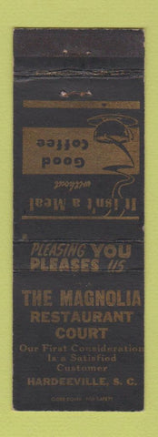 Matchbook Cover - Magnolia Restaurant Court Hardeeville SC