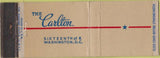 Matchbook Cover - Carlton Hotel Washington DC