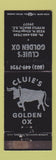 Matchbook Cover - Cluie's Golden Ox Myrtle Beach SC WEAR