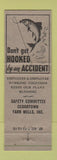 Matchbook Cover - Safety Eyes Goggles Cedartown Yarn Mills