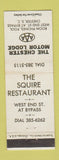 Matchbook Cover - Chester Motor Lodge Squire Restaurant Chester SC WEAR