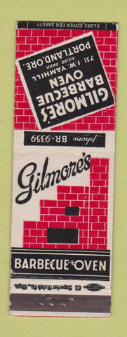 Matchbook Cover - Gilmore's BBQ Portland OR