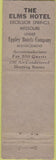 Matchbook Cover - The Elms Excelsior Springs MO feature