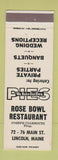 Matchbook Cover - Rose Bowl Restaurant Lincoln ME