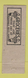 Matchbook Cover - JA Garrett Grocery Store Cohutta GA