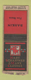 Matchbook Cover - Hart Schaffner Marx Men's Clothes Baskin DQ BOBTAIL Lisle IL