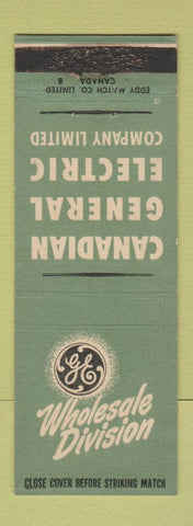 Matchbook Cover - GE General Electric Canada WEAR
