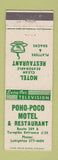 Matchbook Cover - Poho Poco Motel Restaurant Lehighton? PA