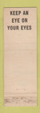 Matchbook Cover - Clarke and Gabler Opticians  WORN