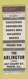 Matchbook Cover - The Arlington Pekin IL Fountain low phone # WORN