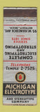 Matchbook Cover - Michigan Electrotype Detroit MI WEAR