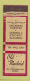 Matchbook Cover - Old Madrid Detroit MI restaurant WORN