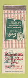 Matchbook Cover - Waynesville Country Club NC WORN