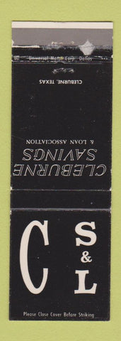 Matchbook Cover - Cleburne Savings and Loan TX WORN