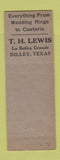 Matchbook Cover - TH Lewis Drug Dilley TX