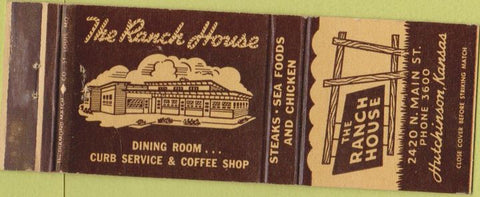 Matchbook Cover - The Ranch House Hutchinson KS WEAR