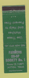 Matchbook Cover - Farmers COOP Society Jayton TX
