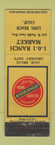 Matchbook Cover - 101 Ranch Market Grocery Long Beach CA WEAR