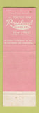 Matchbook Cover - Roseland Dance City New York City