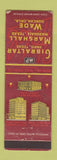 Matchbook Cover - Hotels Gibraltar Paris TX Marshall TX Duncan OK WEAR