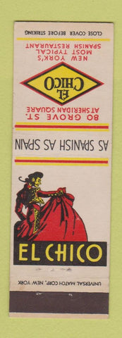 Matchbook Cover - El Chico Spanish Restaurant New York City Matador