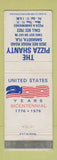 Matchbook Cover - The Pizza Shanty Sarasota FL 1976 WEAR