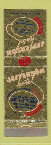 Matchbook Cover - Jefferson Hotel Dallas TX WEAR