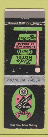 Matchbook Cover - Lido Hotel Courts Dallas TX