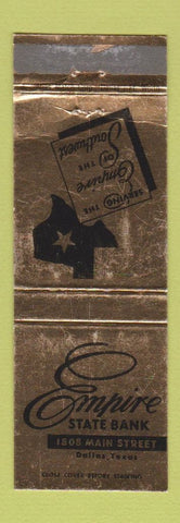 Matchbook Cover - Empire State Bank Dallas TX WORN