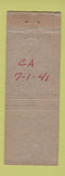 Matchbook Cover - Harold Yates Loans Dallas TX