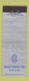 Matchbook Cover - Dallas Athletic Club TX