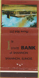 Matchbook Cover - 1st State Bank Shannon IL 30 Strike