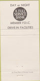 Matchbook Cover - 1st State Bank Shannon IL 30 Strike