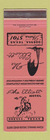 Matchbook Cover - Elliott Hotel Odessa TX